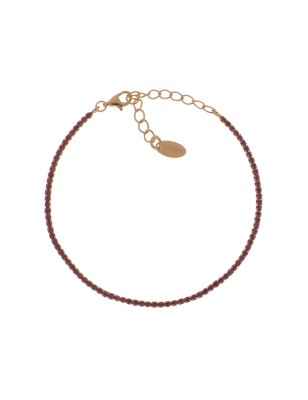 BRACCIALE TENNISMANIA DORATO ZIRCONI ROSSI DONNA AMEN BT1GR17 Amen