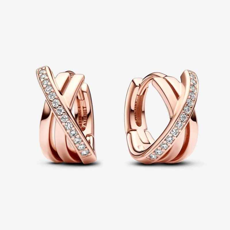 ORECCHINI CERCHI LINEE INTRECCIATE DONNA PANDORA ORECCHINI CERCHI LINEE INTRECCIATE DONNA PANDORA