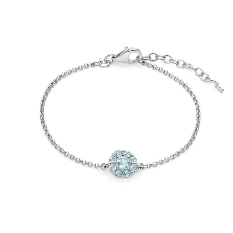 BRACCIALE ARGENTO GEMMA DEL CIELO A FIORE DONNA MILUNA 