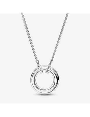 COLLANA CERCHIO BICOLORE LOGO E PAVE' 50CM DONNA PANDORA  382772C01-50 Pandora