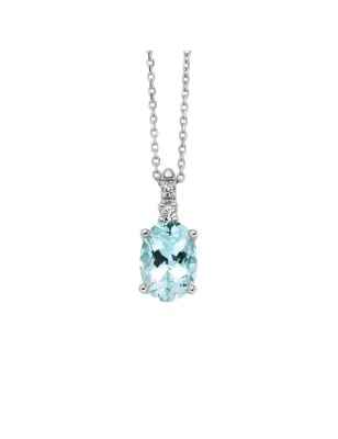 COLLANA ACQUAMARINA E DIAMANTI DONNA MILUNA LE GEMME CLD4732 Miluna