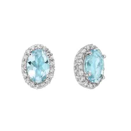 ORECCHINI ACQUEMARINE E DIAMANTI DONNA MILUNA LE GEMME ERD2841 Miluna