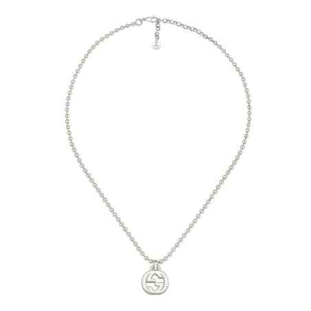 COLLANA CIONDOLO GG UOMO-DONNA GUCCI INTERLOCKING G YBB47921900100U Gucci