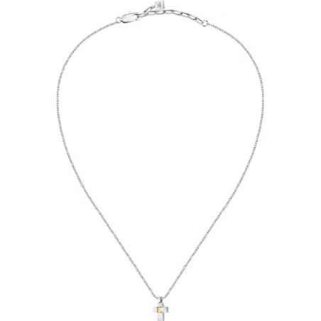 COLLANA GOLD CROCE PENDENTE UOMO MORELLATO 