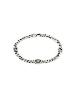 BRACCIALE LOGO GG 18CM UOMO-DONNA GUCCI INTERLOCKING G YBA678660001018 Gucci