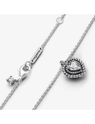 COLLANA PUNTO LUCE CUORE E PAVE DONNA PANDORA 