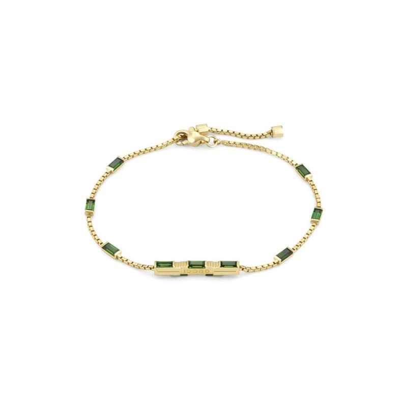 BRACCIALE ORO GIALLO TORMALINE VERDI DONNA GUCCI LINK TO LOVE BRACCIALE ORO GIALLO TORMALINE VERDI DONNA GUCCI LINK TO LOVE