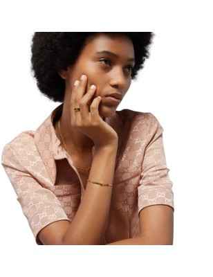 BRACCIALE ORO GIALLO TORMALINE VERDI DONNA GUCCI LINK TO LOVE YBA702395002016 Gucci