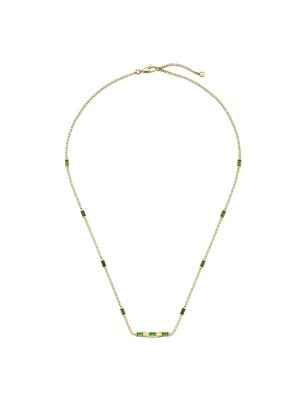 COLLANA ORO GIALLO E TORMALINE VERDI DONNA GUCCI LINK TO LOVE YBB70239400200U Gucci