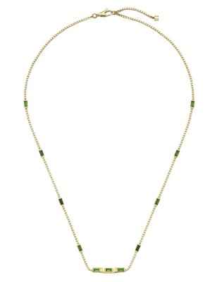 COLLANA ORO GIALLO E TORMALINE VERDI DONNA GUCCI LINK TO LOVE YBB70239400200U Gucci