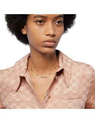 COLLANA ORO GIALLO E TORMALINE VERDI DONNA GUCCI LINK TO LOVE YBB70239400200U Gucci