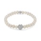 BRACCIALE PERLE BIANCHE CHARM RODIO PAVE DONNA MILUNA 