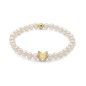 BRACCIALE PERLE BIANCHE FARFALLA DORATO DONNA MILUNA 