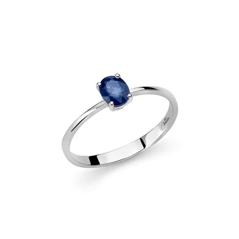 ANELLO ORO ZAFFIRO BLU DONNA MILUNA LE GEMME