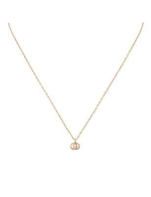 COLLANA ORO ROSA DOPPIA G DONNA GUCCI GG RUNNING YBB68711800100U Gucci