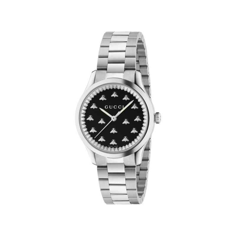 OROLOGIO CON QUADRANTE ONICE NERO DONNA GUCCI G-TIMELESS