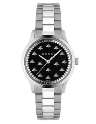 OROLOGIO CON QUADRANTE ONICE NERO DONNA GUCCI G-TIMELESS YA1265034 Gucci