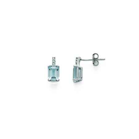 ORECCHINI ORO BIANCO ACQUAMARINA DONNA MILUNA LE GEMME ERD2409 Miluna