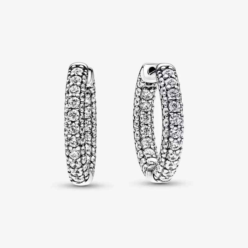 ORECCHINI CERCHI PAVE DONNA PANDORA TIMELESS ORECCHINI CERCHI PAVE DONNA PANDORA TIMELESS