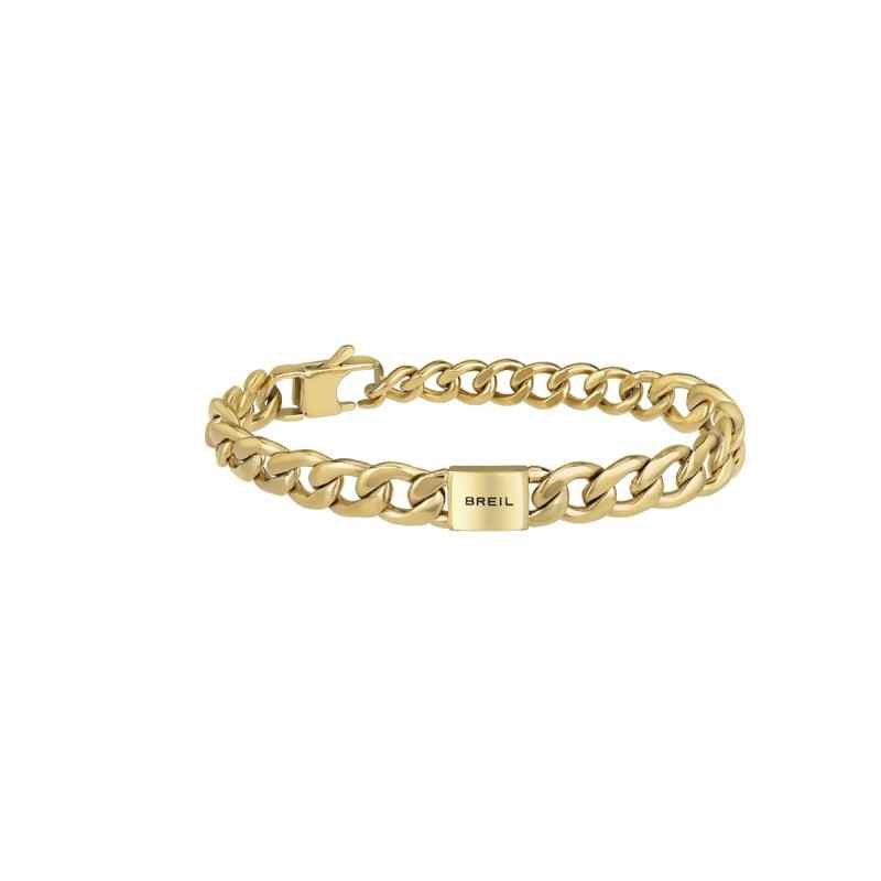 BRACCIALE ACCIAIO IP GOLD LOGOMANIA UOMO BREIL 