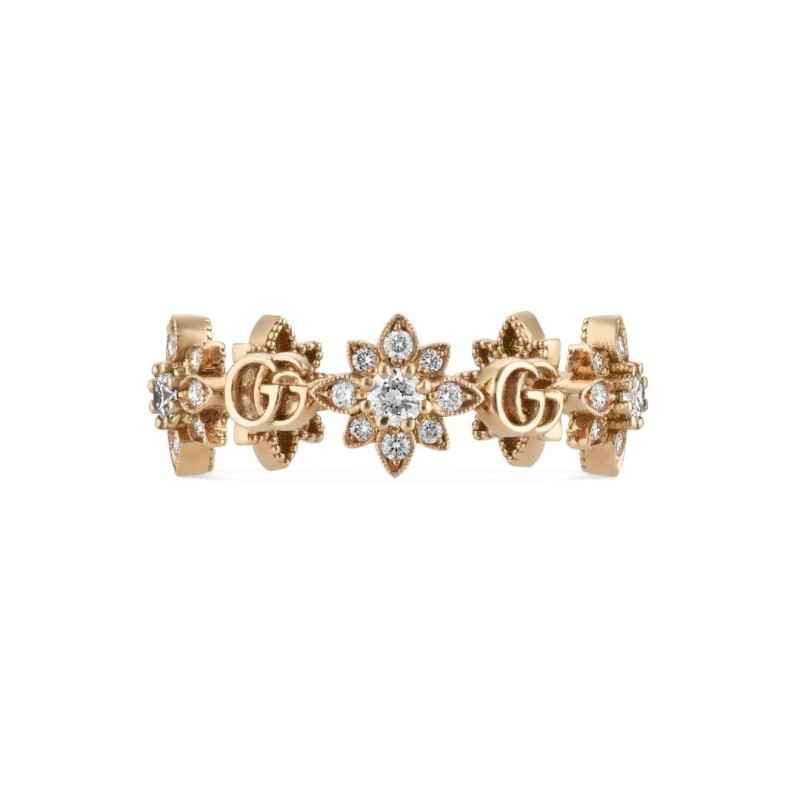 ANELLO ORO ROSA DIAMANTI M14 DONNA GUCCI FLORA ANELLO ORO ROSA DIAMANTI M14 DONNA GUCCI FLORA