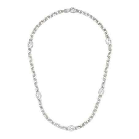 COLLANA A CATENA IN ARGENTO UOMO-DONNA GUCCI INTERLOCKING G YBB75970300100U Gucci