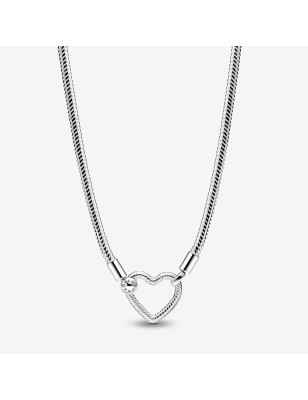 COLLANA MAGLIA SNAKE CHIUSURA A CUORE 45CM DONNA PANDORA  393377C00 Pandora