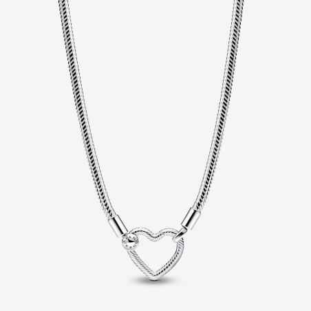 COLLANA MAGLIA SNAKE CHIUSURA A CUORE 45CM DONNA PANDORA  393377C00 Pandora