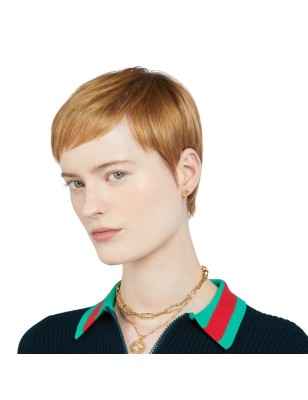 ORECCHINI A BOTTONE IN ORO GIALLO DONNA GUCCI INTERLOCKING G YBD74854300200U Gucci
