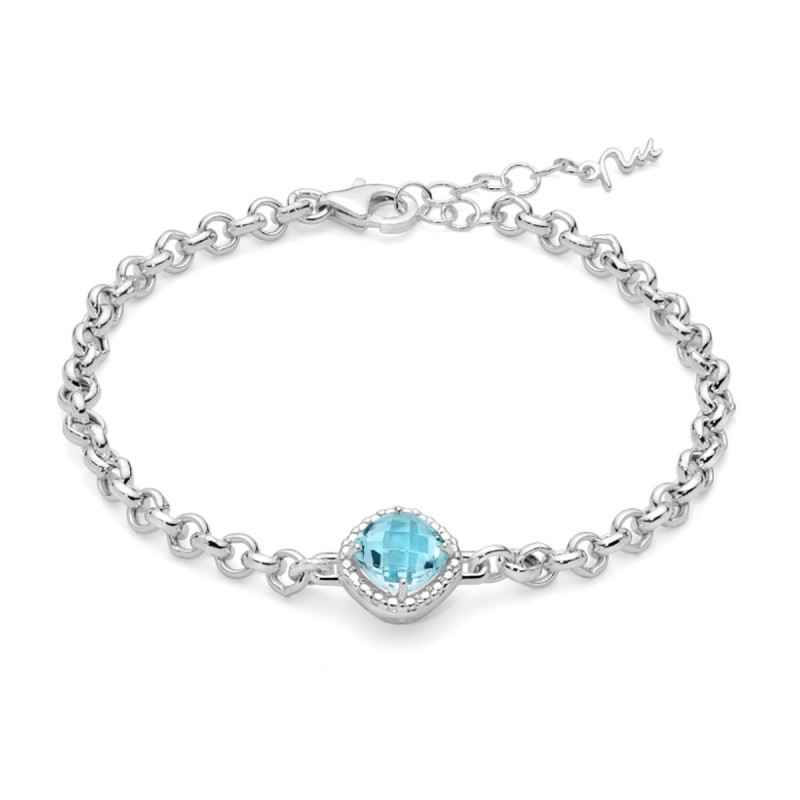 BRACCIALE ARGENTO GEMMA DEL CIELO DONNA MILUNA LE GEMME