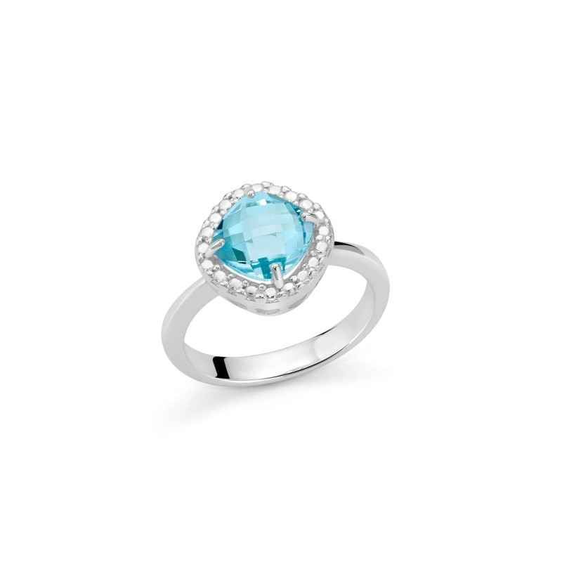 ANELLO ARGENTO E TOPAZIO DONNA MILUNA GEMMA DEL CIELO