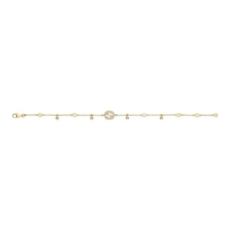 BRACCIALE ORO GIALLO DIAMANTI 0.20 CT DONNA GUCCI INTERLOCKING G
