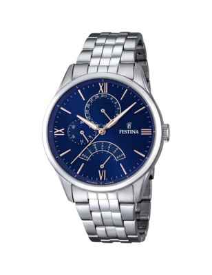 OROLOGIO 43MM BLU MULTIFUNZIONE UOMO FESTINA RETRO F16822/3 Festina