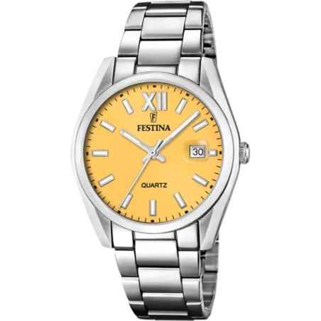 OROLOGIO QUADRANTE GIALLO UOMO FESTINA CLASSICS F20683/8 Festina