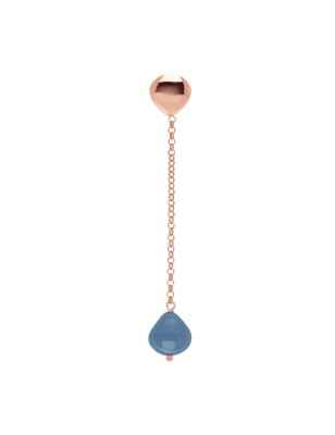 MONORECCHINO LONG GLAM BLUE ROSSOPREZIOSO SEMINO D'AMORE OC 24495 GB ROSSOPREZIOSO