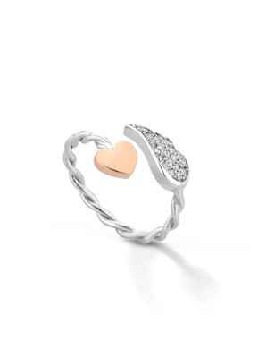 ANELLO CON CUORE E ALA DONNA ROBERTO GIANNOTTI  GIA445-13-15 ROBERTO GIANNOTTI