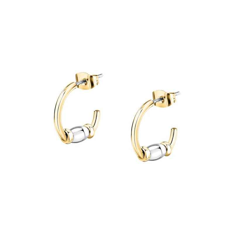 ORECCHINI COLORI ACCIAIO DORATO E PIETRE SILVER MORELLATO