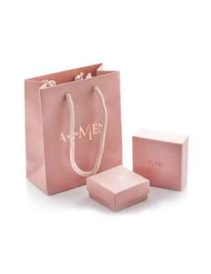 ORECCHINI FIORE E ZIRCONI BIANCHI DONNA AMEN  EFIBBZ Amen