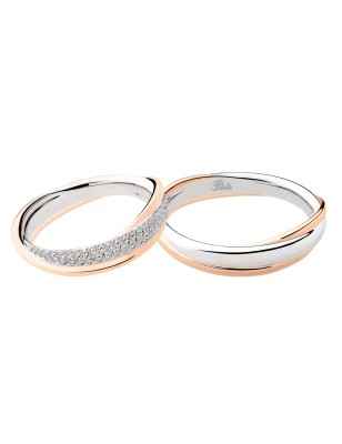 ANELLO FEDE ORO BIANCO ROSA UOMO-DONNA POLELLO  2890UBR POLELLO