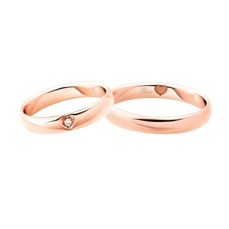 ANELLO FEDE IN ORO ROSA E DIAMANTE DONNA POLELLO 