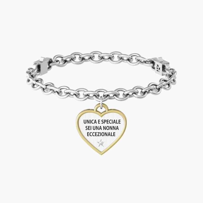 BRACCIALE CIONDOLO CUORE NONNA ECCEZIONALE KIDULT