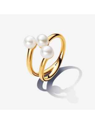 ANELLO TRIPLA FASCIA CON PERLE MIS.48 DONNA PANDORA  163285C01-48 Pandora