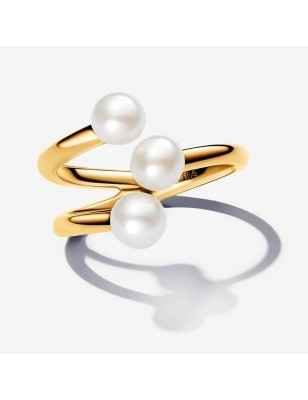 ANELLO TRIPLA FASCIA CON PERLE MIS.48 DONNA PANDORA  163285C01-48 Pandora