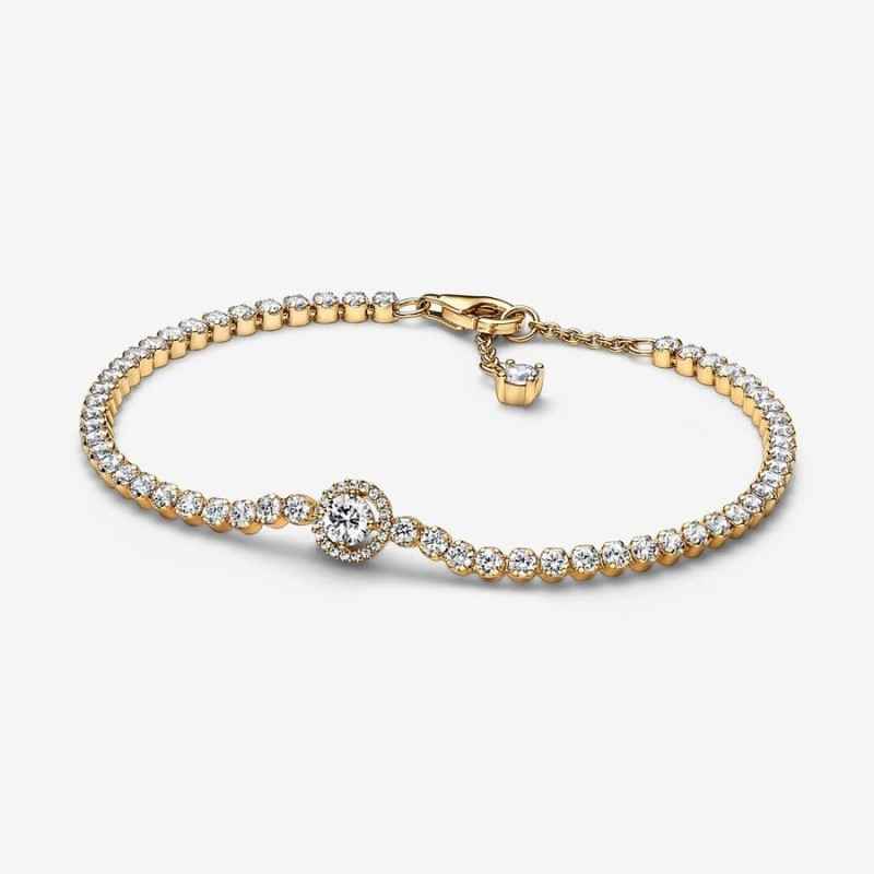 BRACCIALE TENNIS SCINTILLANTE COLOR ORO CM18 DONNA PANDORA BRACCIALE TENNIS SCINTILLANTE COLOR ORO CM18 DONNA PANDORA