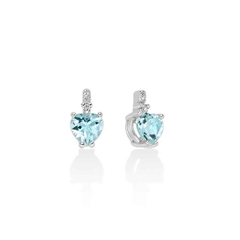 ORECCHINI ACQUAMARINE TAGLIO CUORE DIAMANTI DONNA MILUNA ORECCHINI ACQUAMARINE TAGLIO CUORE DIAMANTI DONNA MILUNA