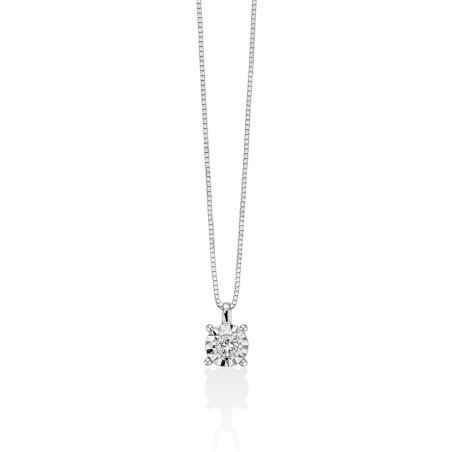 COLLANA PUNTO LUCE DIAMANTE DONNA MILUNA I DIAMANTI CLD4006 Miluna