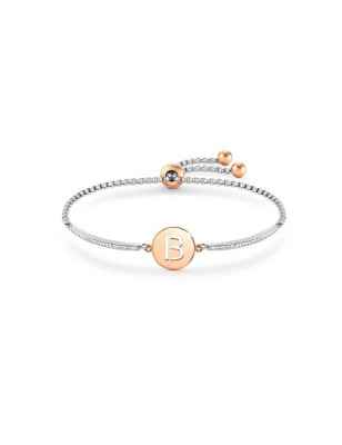 BRACCIALE MILLELUCI LETTERA B IN PVD ROSA DONNA NOMINATION  028007/002 NOMINATION