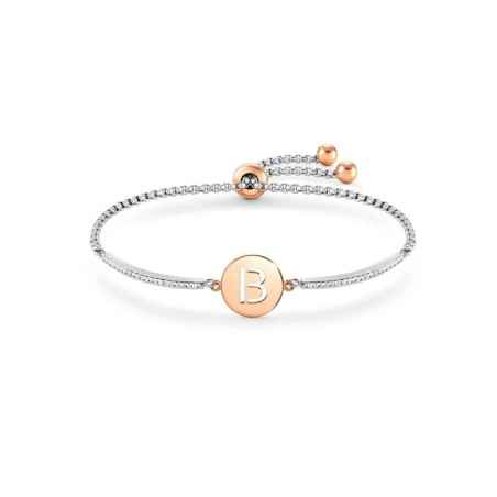 BRACCIALE MILLELUCI LETTERA B IN PVD ROSA DONNA NOMINATION  028007/002 NOMINATION