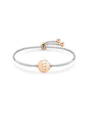BRACCIALE MILLELUCI LETTERA E IN PVD ROSA DONNA NOMINATION  028007/005 NOMINATION
