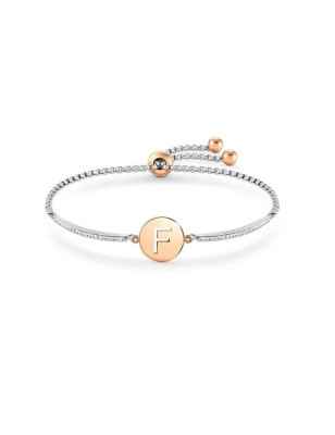 BRACCIALE MILLELUCI LETTERA F IN PVD ROSA DONNA NOMINATION  028007/006 NOMINATION